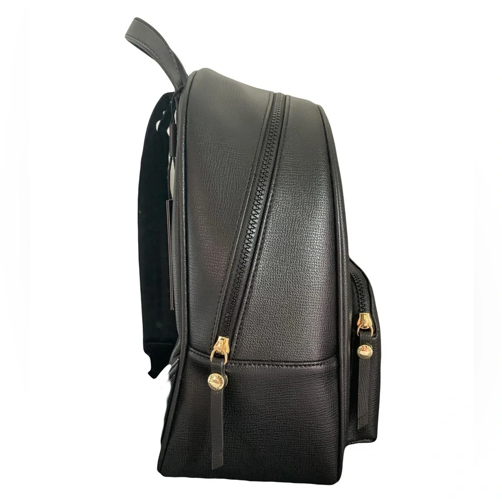 ⚜️Karl Lagerfeld Black Mini Backpack with Gold and Red Accents